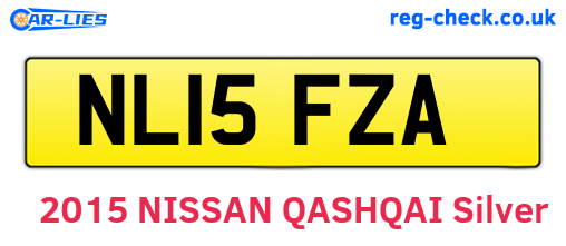 NL15FZA are the vehicle registration plates.