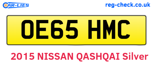 OE65HMC are the vehicle registration plates.