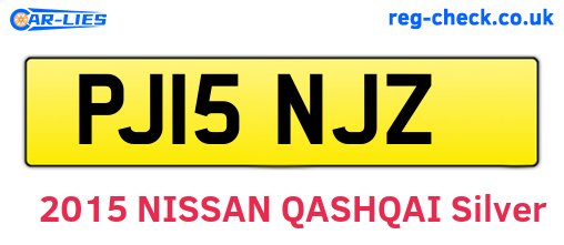PJ15NJZ are the vehicle registration plates.