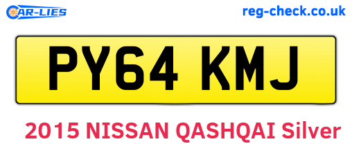 PY64KMJ are the vehicle registration plates.