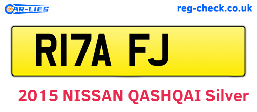 R17AFJ are the vehicle registration plates.