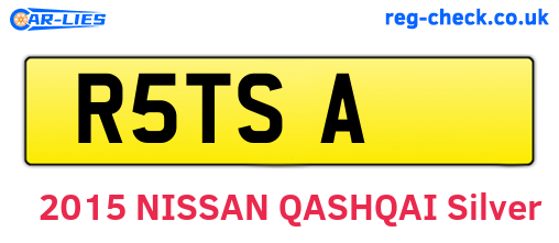 R5TSA are the vehicle registration plates.