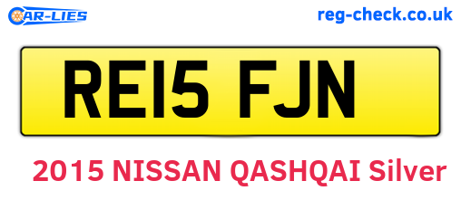 RE15FJN are the vehicle registration plates.
