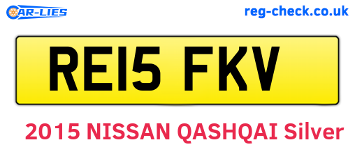 RE15FKV are the vehicle registration plates.