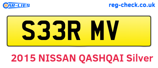 S33RMV are the vehicle registration plates.
