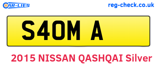 S4OMA are the vehicle registration plates.