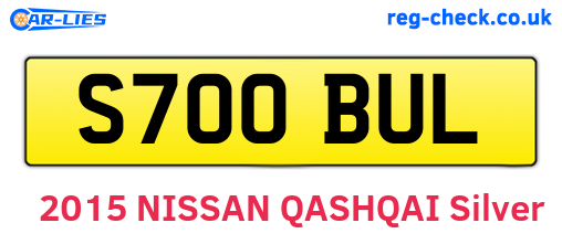 S700BUL are the vehicle registration plates.