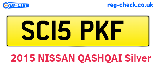 SC15PKF are the vehicle registration plates.