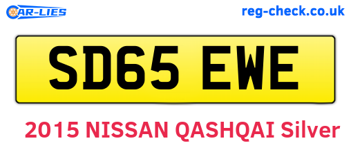 SD65EWE are the vehicle registration plates.