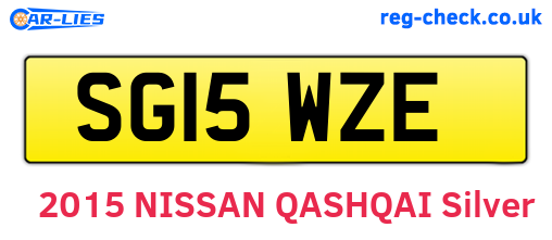 SG15WZE are the vehicle registration plates.