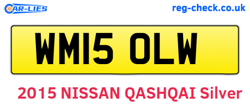 WM15OLW are the vehicle registration plates.
