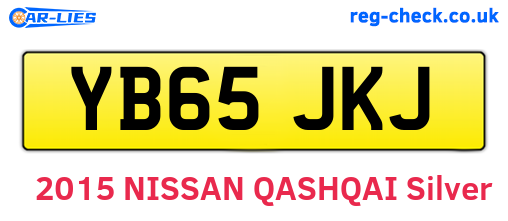 YB65JKJ are the vehicle registration plates.