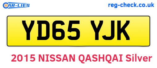 YD65YJK are the vehicle registration plates.