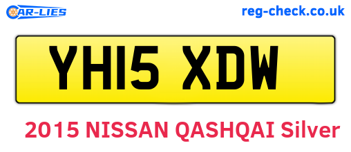 YH15XDW are the vehicle registration plates.