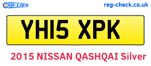 YH15XPK are the vehicle registration plates.