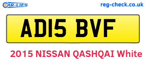 AD15BVF are the vehicle registration plates.