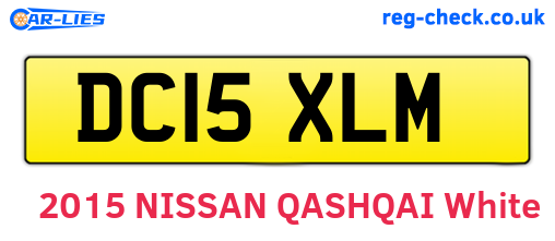 DC15XLM are the vehicle registration plates.