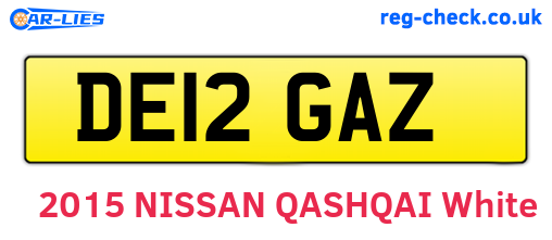 DE12GAZ are the vehicle registration plates.