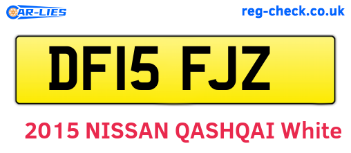 DF15FJZ are the vehicle registration plates.