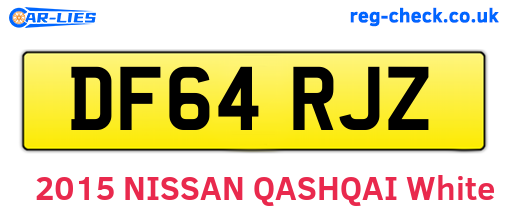 DF64RJZ are the vehicle registration plates.
