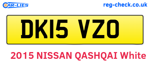 DK15VZO are the vehicle registration plates.
