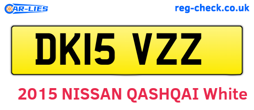 DK15VZZ are the vehicle registration plates.