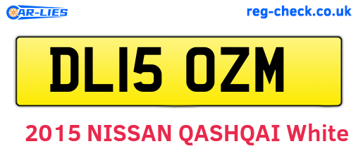 DL15OZM are the vehicle registration plates.