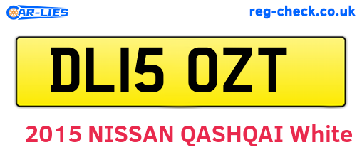 DL15OZT are the vehicle registration plates.