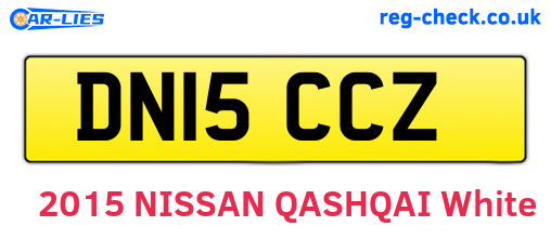 DN15CCZ are the vehicle registration plates.