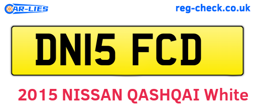 DN15FCD are the vehicle registration plates.