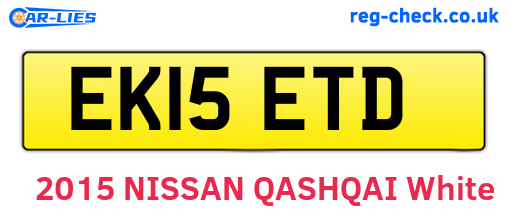EK15ETD are the vehicle registration plates.