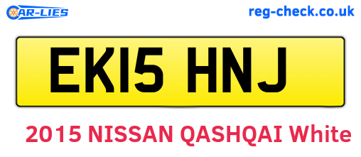EK15HNJ are the vehicle registration plates.