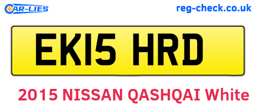EK15HRD are the vehicle registration plates.