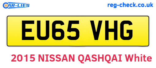 EU65VHG are the vehicle registration plates.