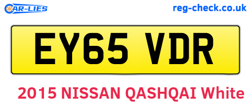 EY65VDR are the vehicle registration plates.