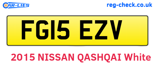 FG15EZV are the vehicle registration plates.