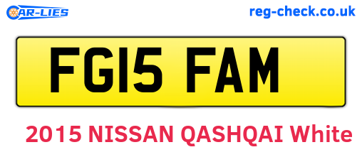 FG15FAM are the vehicle registration plates.