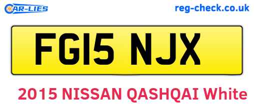 FG15NJX are the vehicle registration plates.