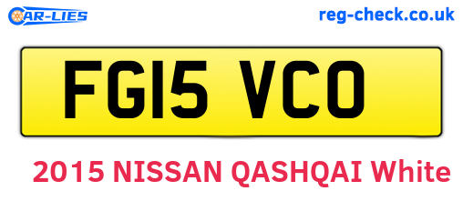 FG15VCO are the vehicle registration plates.