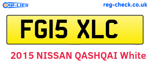 FG15XLC are the vehicle registration plates.