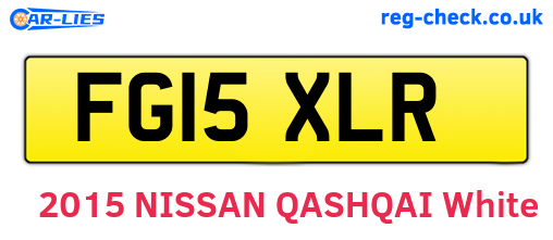 FG15XLR are the vehicle registration plates.