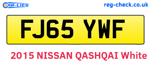 FJ65YWF are the vehicle registration plates.