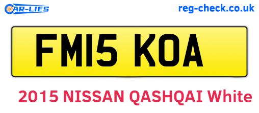 FM15KOA are the vehicle registration plates.