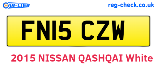 FN15CZW are the vehicle registration plates.