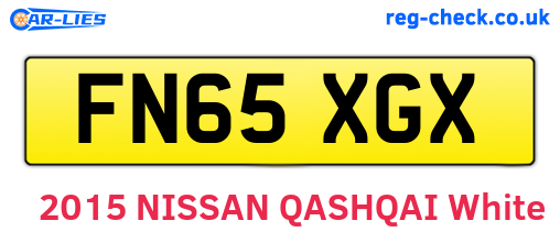 FN65XGX are the vehicle registration plates.