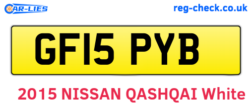 GF15PYB are the vehicle registration plates.