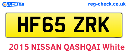 HF65ZRK are the vehicle registration plates.