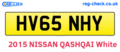 HV65NHY are the vehicle registration plates.