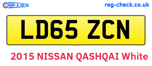 LD65ZCN are the vehicle registration plates.