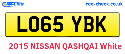 LO65YBK are the vehicle registration plates.